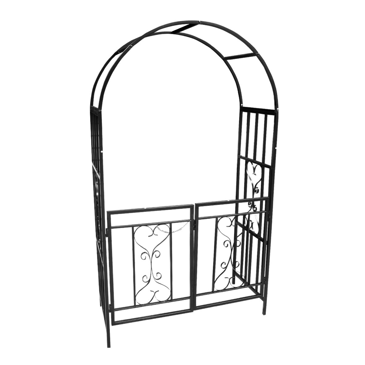 1181x1181 Gardenkraft Garden Arch With Central Integral Gates