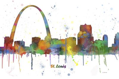 400x267 Gateway Arch St Loius Missouri Skyline Mclr Giclee Print