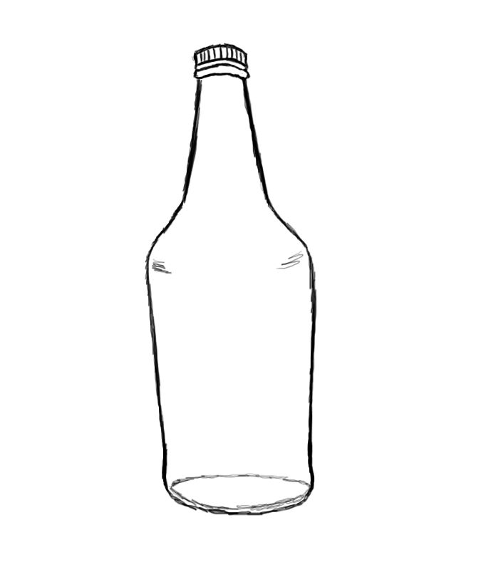 675x789 How To Draw A Bottle Steps