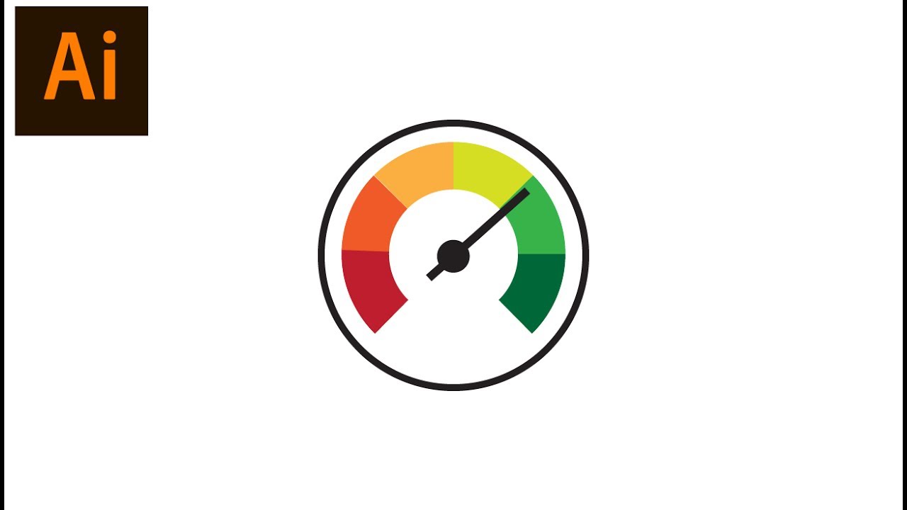 1280x720 Draw A Speedometer Icon In Adobe Illustrator Cc