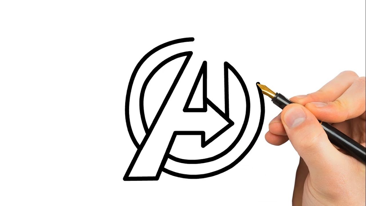 1280x720 drawing avengers infinity war logo easy drawing