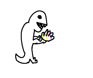 300x250 t rex with infinity gauntlet