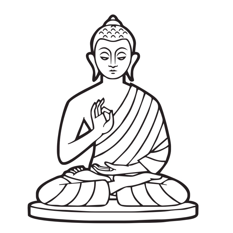 Gautam Buddha Drawing