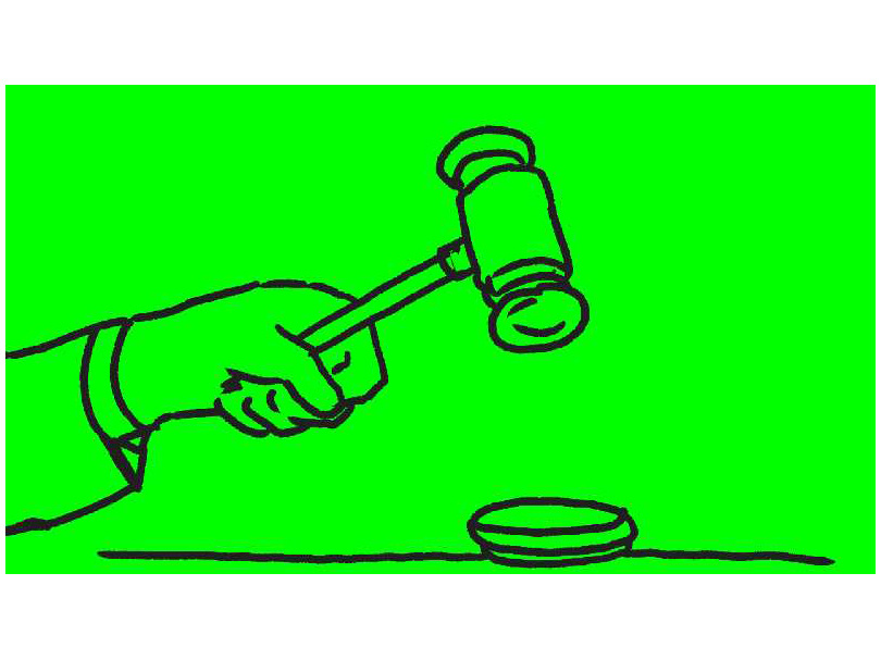 810x607 Gavel Hitting Wooden Block Drawing Animation