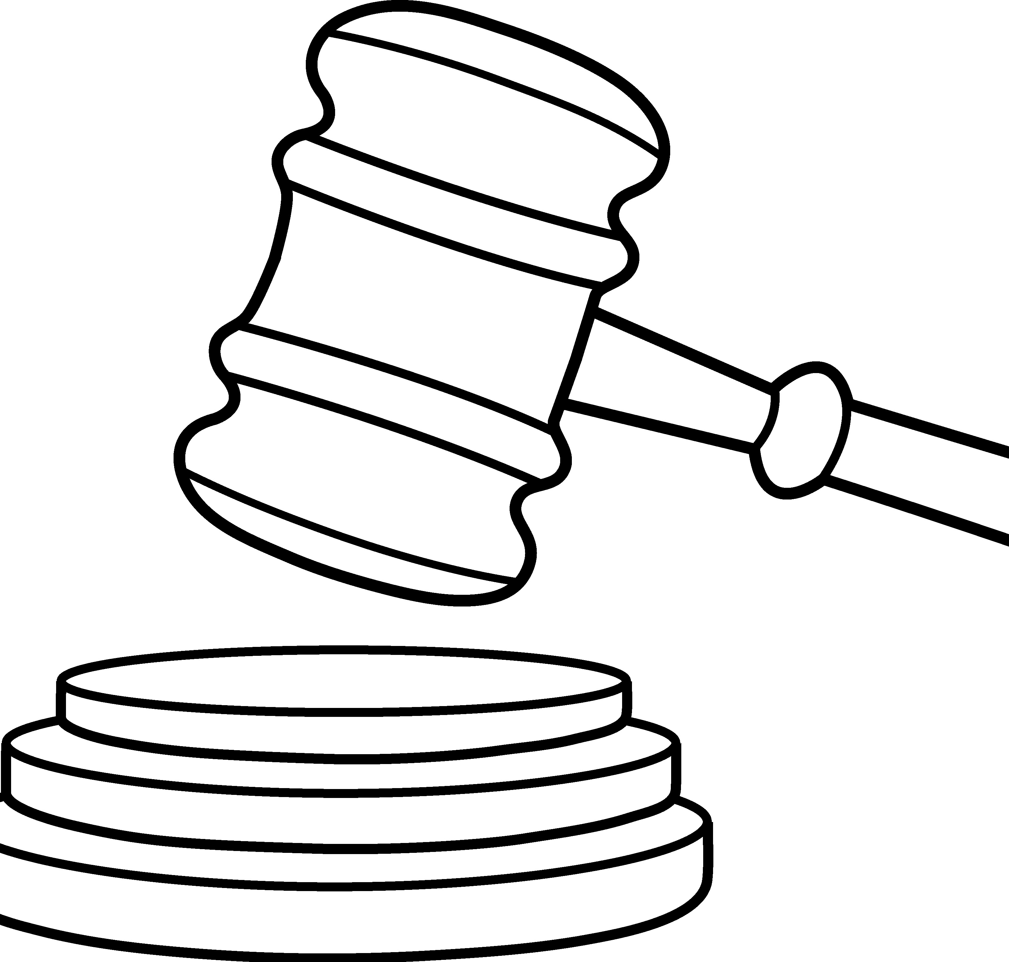 3273x3120 Gavel Drawing Sketch For Free Download