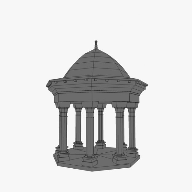 625x625 gazebo model cgtrader