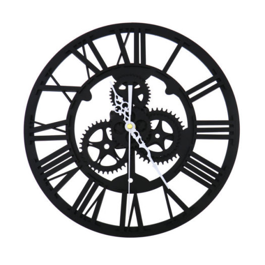 525x525 Great Acrylic Skeleton Gear Numeral Wall Clock Round