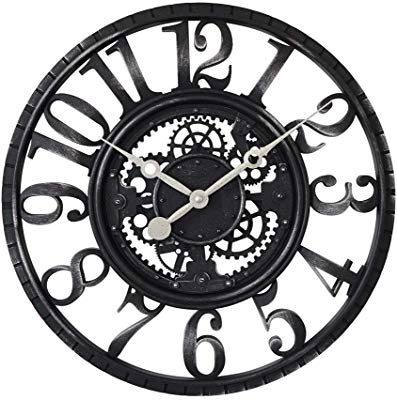 397x400 Infinity Instruments Roman Gear Clock, Rust Home