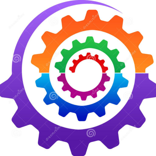 512x512 Cropped Gear Logo Vector Drawing Represents Design