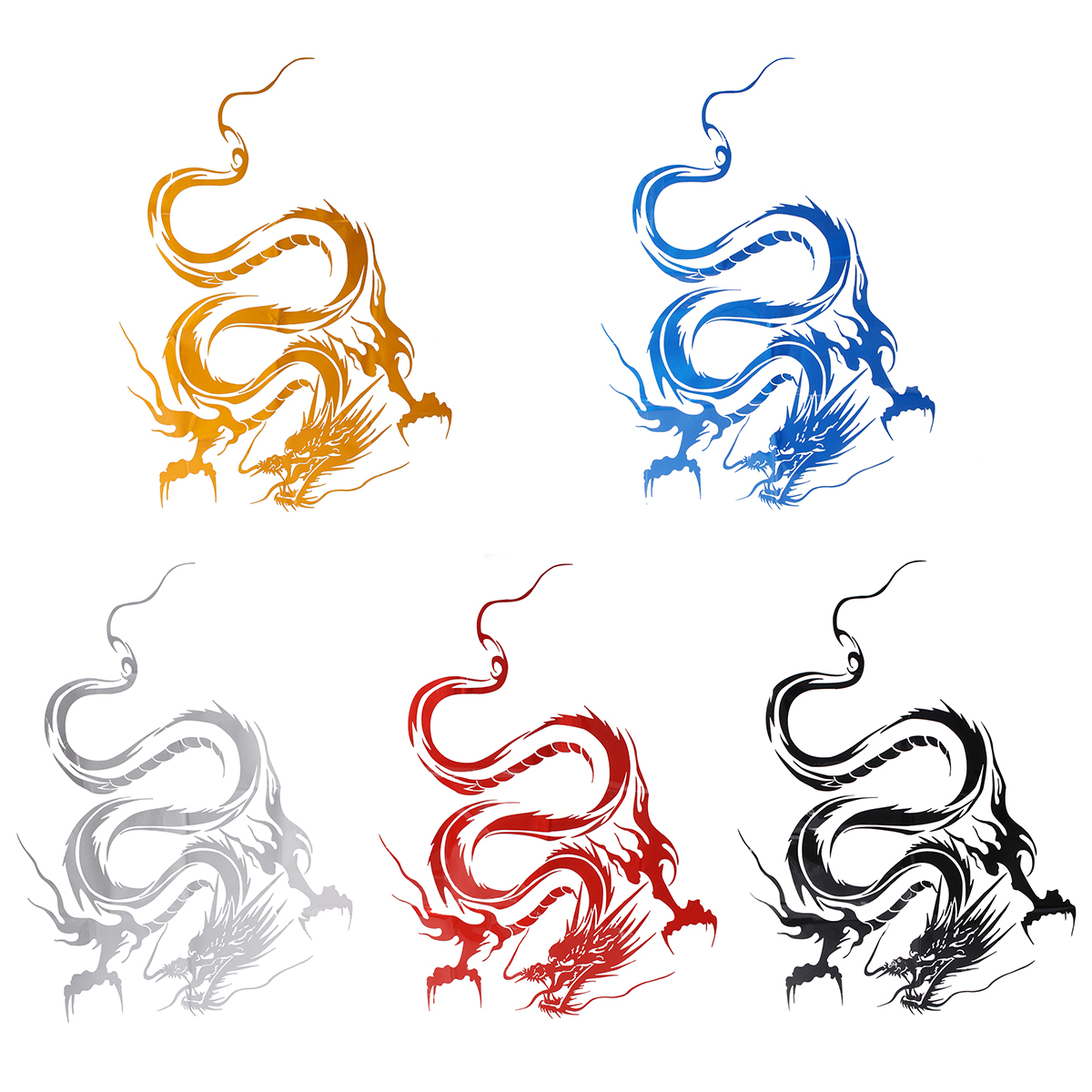 1200x1200 Car Hood Body Vinyl Graphic Wrap Decal Dragon Sticker Black Racing