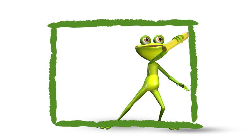 852x480 Gecko Drawing Stock Video Footage