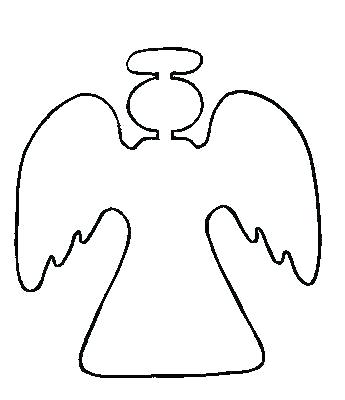 345x400 Angel Coloring Templates Wings Template Drawing