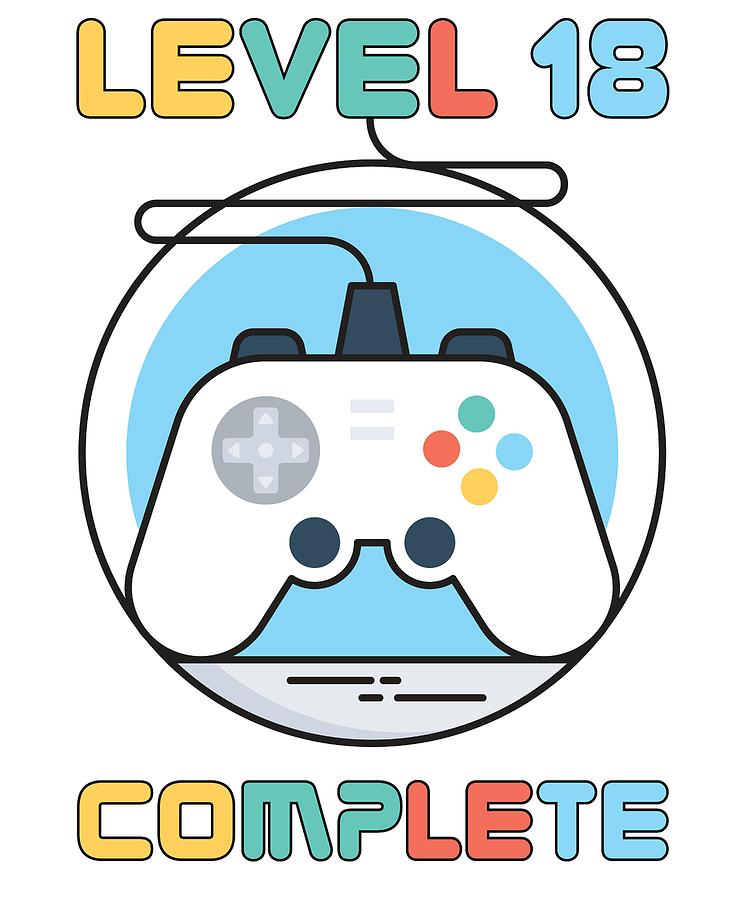 750x900 Gamer Geek Level Complete Game Controller Drawing