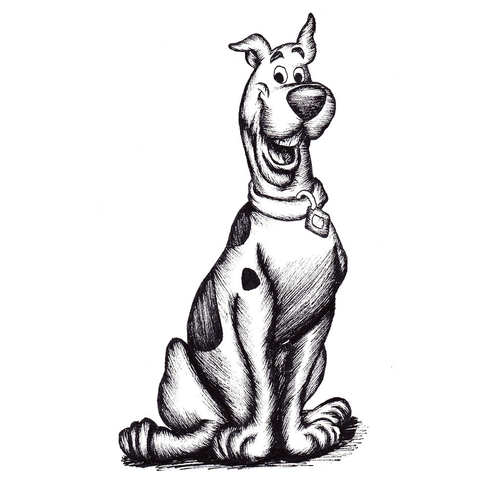1000x1000 Dog Drawing