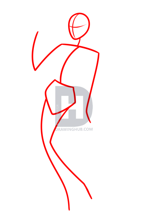 487x719 Geisha Drawing Lesson, Step