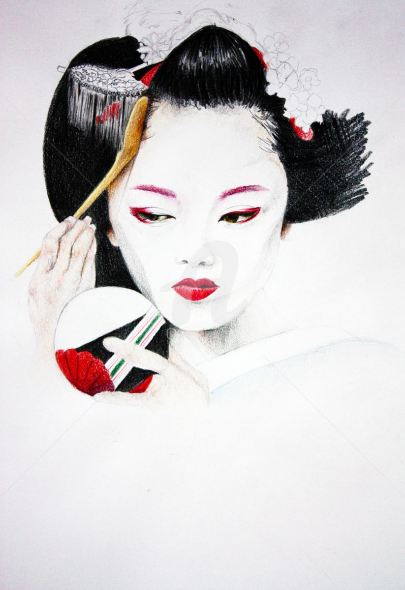 823x1200 Giesha Drawing