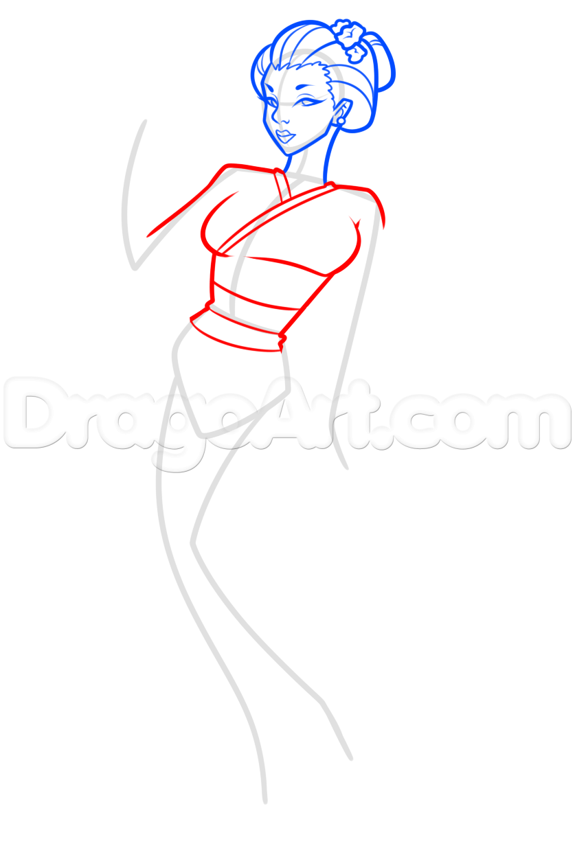 837x1235 Step Geisha Drawing Lesson