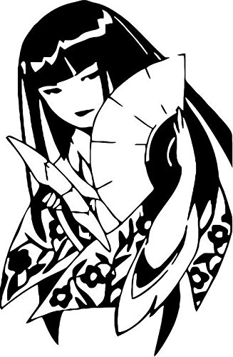 327x500 Japanese Geisha Girl Vinyl Decal Sticker Car Window