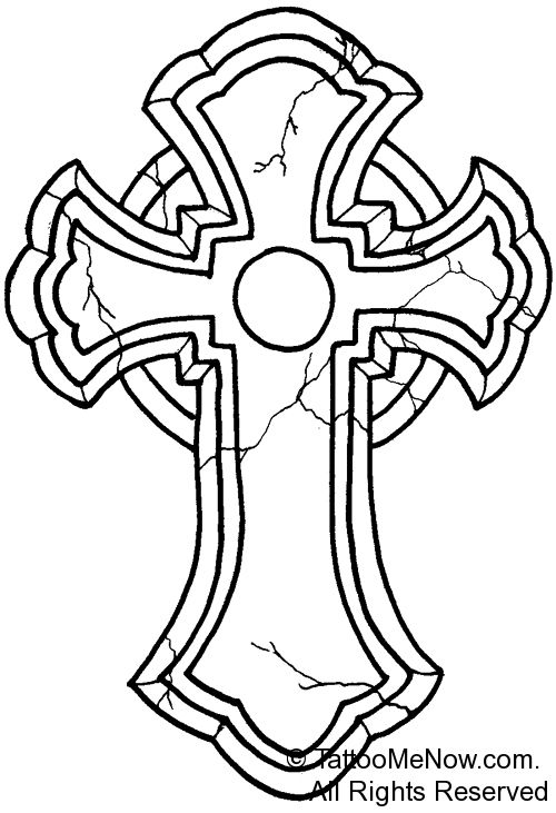 500x731 cross outline tattoo designs your free tattoo designs stencils