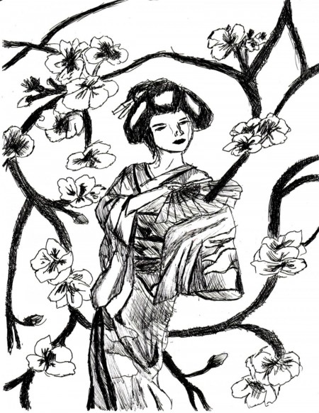 450x582 Geisha Drawing
