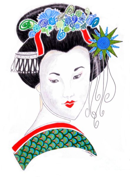 442x600 Asian Culture Drawings Fine Art America