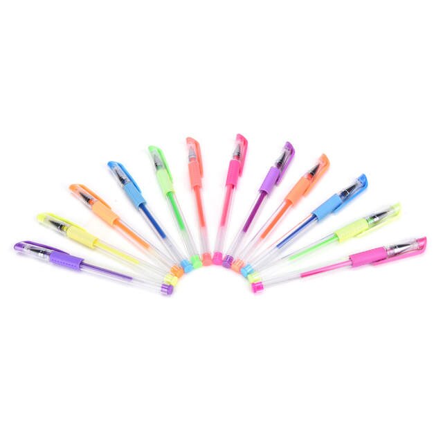 640x640 online shop cute gel pen set refills metallic pastel neon