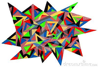 400x273 a gel pen drawing of a colorful spiky pattern on a white