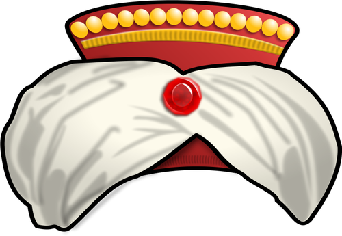 500x345 Vector Drawing Of Decorated Sultan Cap With A Gem