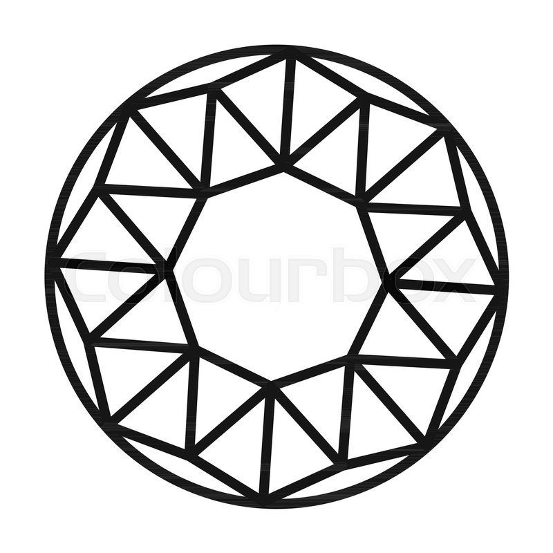 800x800 Necklace With Gem Icon In Outline Stock Vector Colourbox