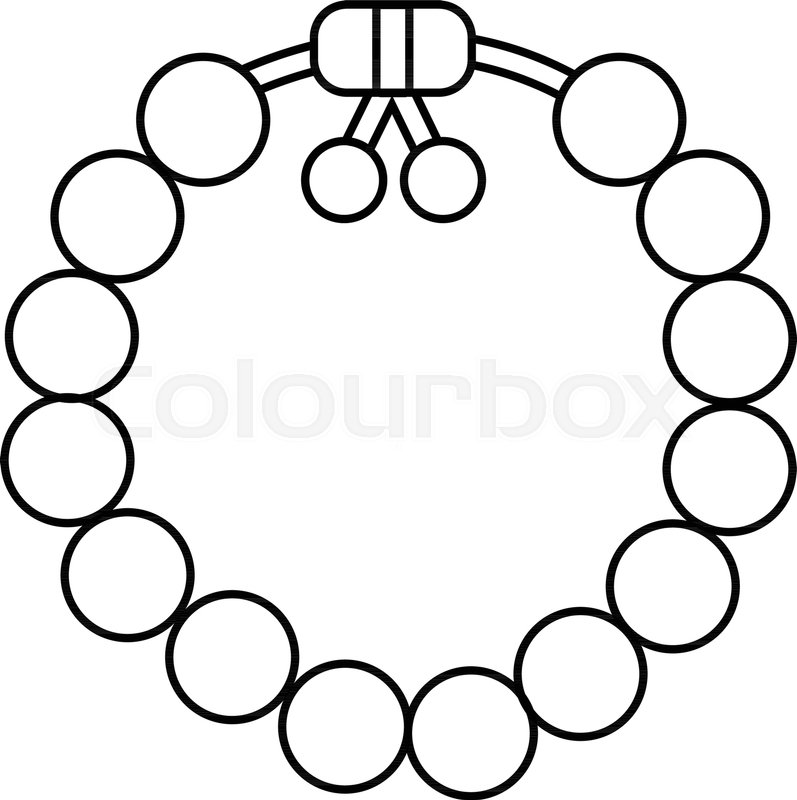 797x800 Charming Gemstone Bracelet Icon Stock Vector Colourbox