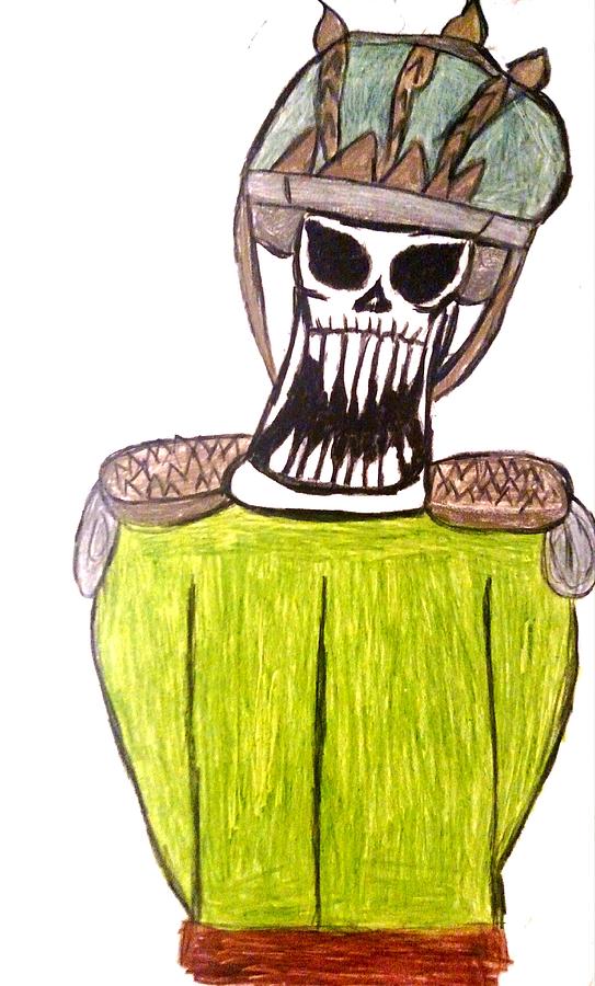 543x900 General Skull Drawing