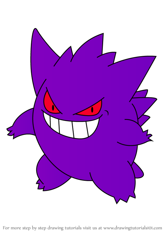 565x800 Learn How To Draw Gengarfrom Pokemon