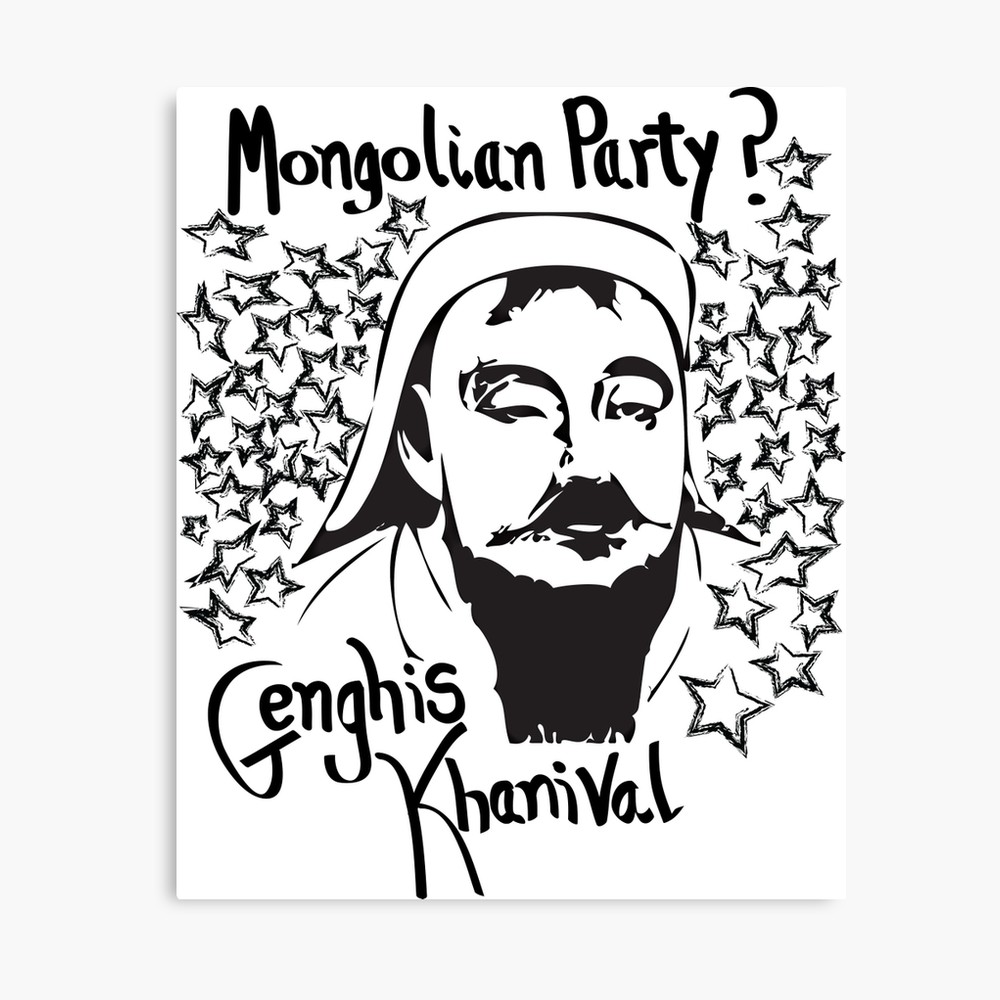 1000x1000 Mongolian Party = Genghis Khanival Canvas Print