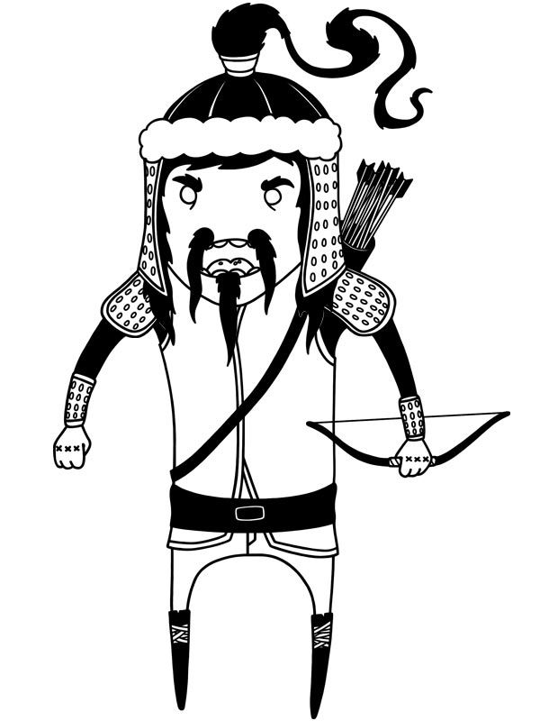 Genghis Khan Drawing Free download on ClipArtMag