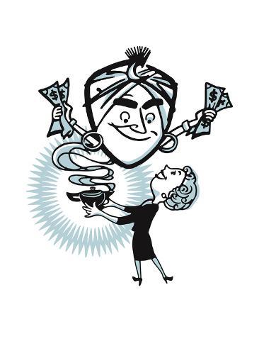 366x488 Genie In A Bottle With Money Posters