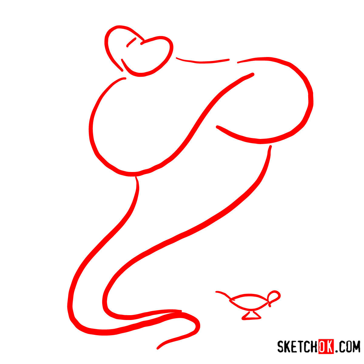1200x1200 How To Draw Genie And The Lamp