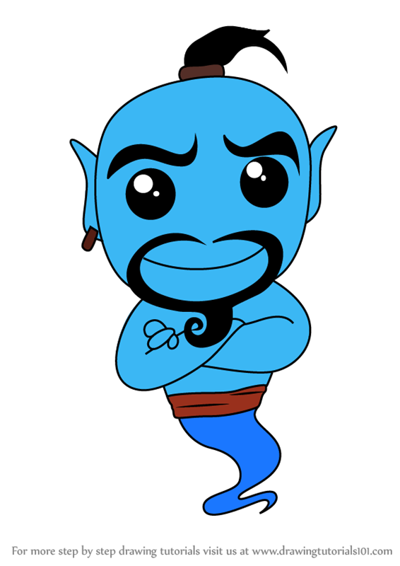 566x800 Learn How To Draw Kawaii Genie From Aladdin