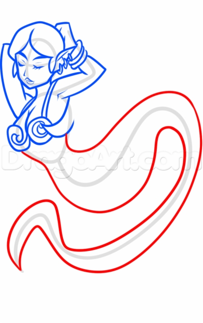 400x636 Female Genie Free Drawing Download