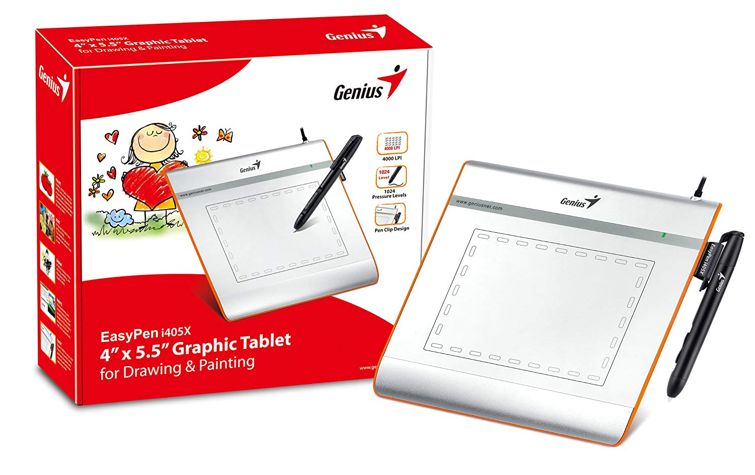 1500x943 Genius Easypen X Inch Stylus Graphic Tablet With Usb