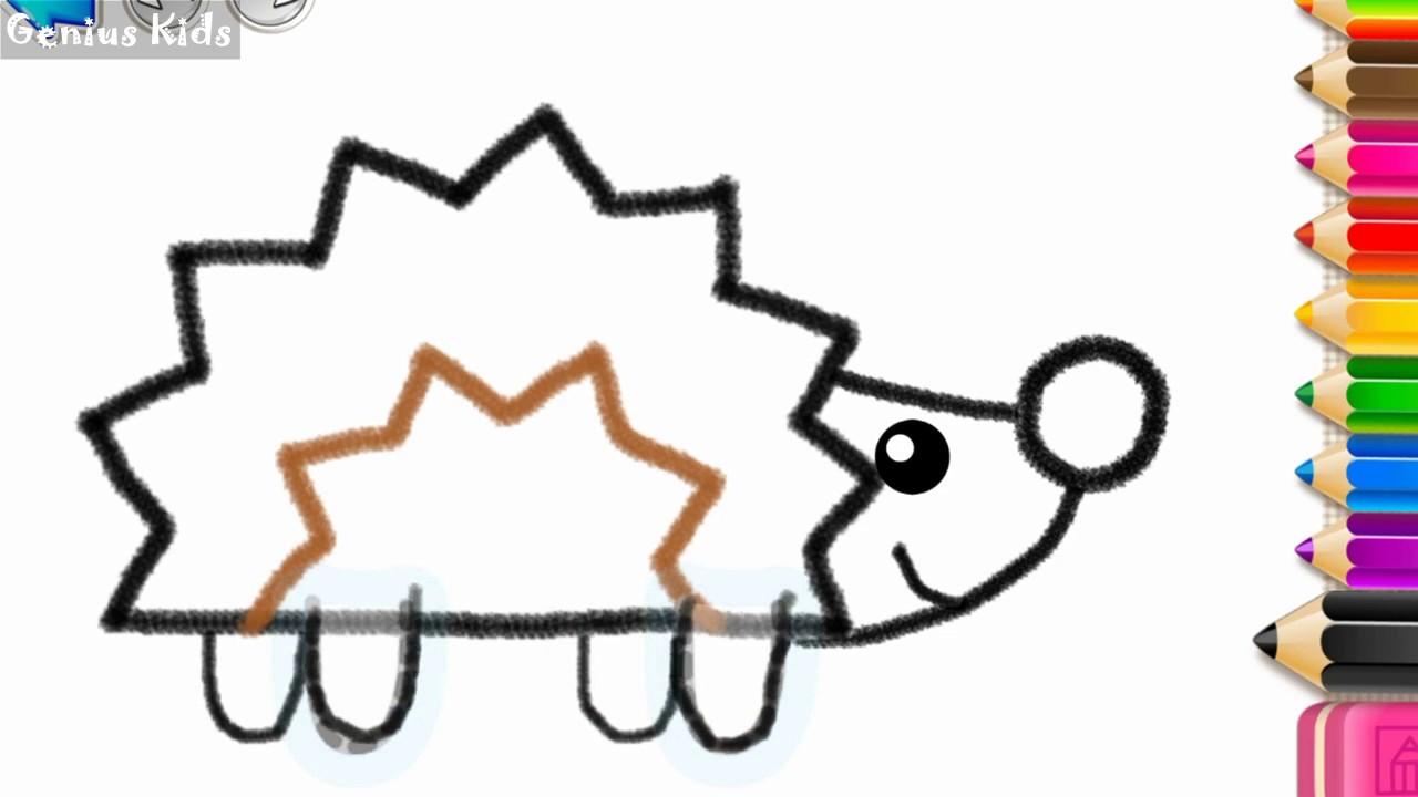 1280x720 How To Draw A Hedgehog Drawing Lesson For Kids