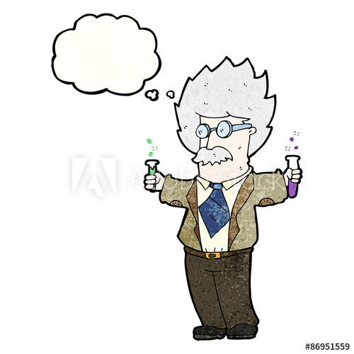 500x500 Cartoon Genius Scientist