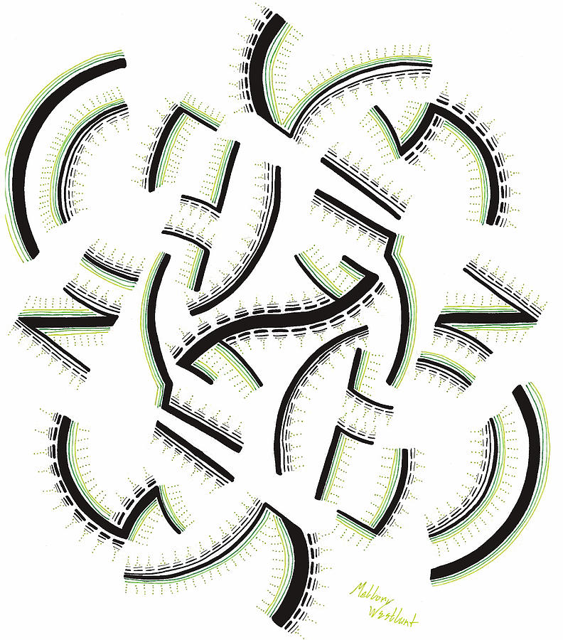 792x900 Green Geo Drawing