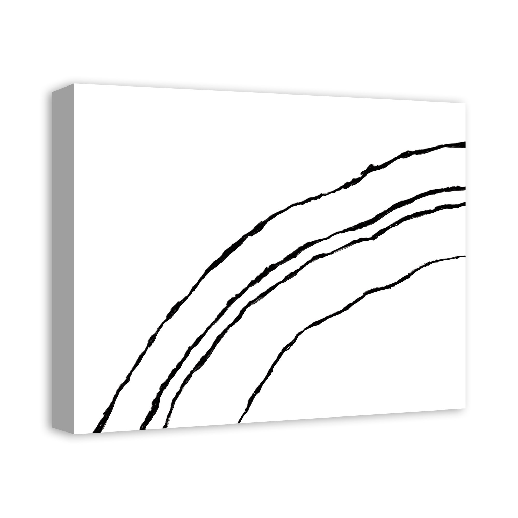2000x2000 Ebern Designs 'geode Lines' Drawing Print On Wrapped Canvas Wayfair