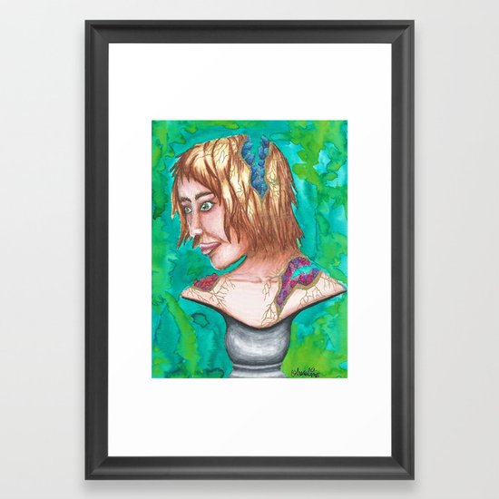 550x550 Geode Bust Framed Art Print