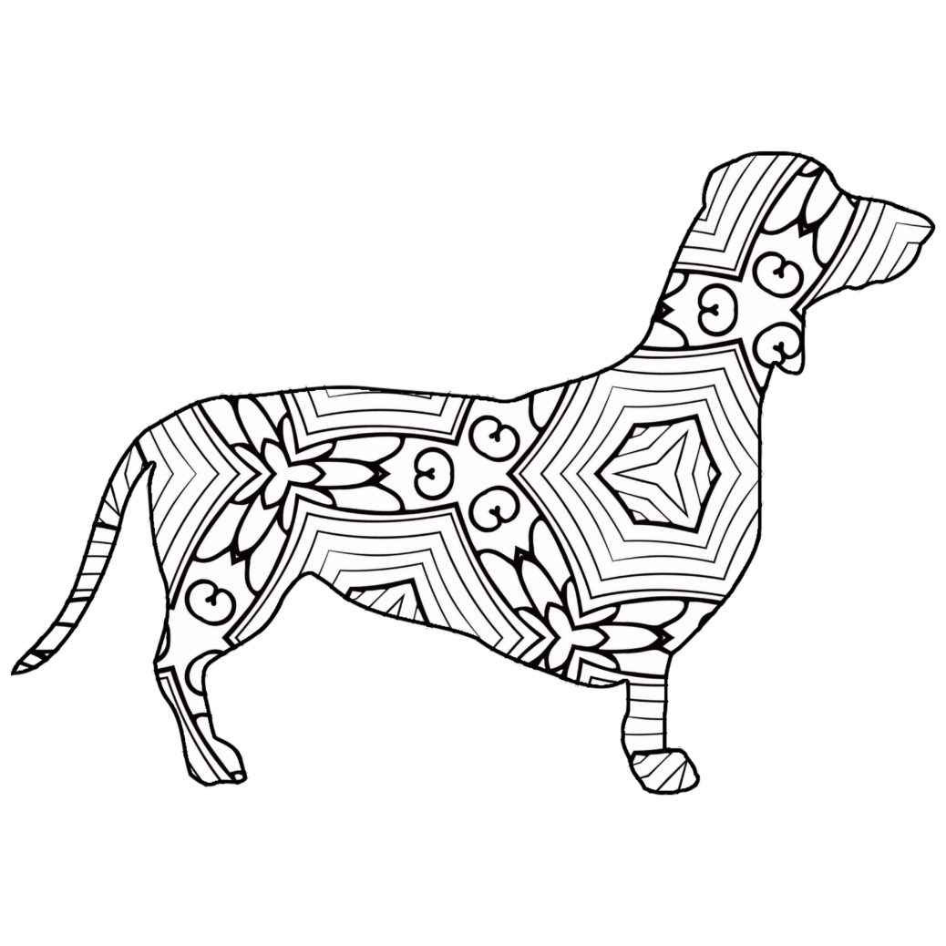 1038x1038 Coloring Pages Geometric Animal Book Just For Dog Books Family
