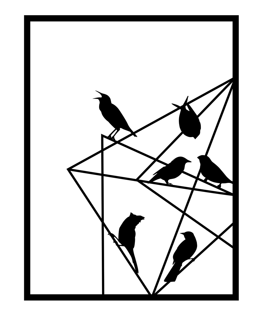 1000x1201 ada home steel geometric birds wall art zulily