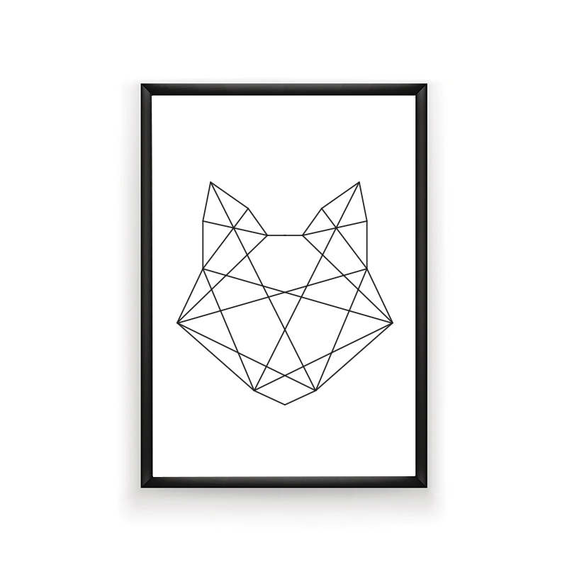 800x800 Printable Art Geometric Animal Cat Print Art Printable Cat Etsy