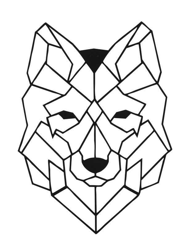 610x800 Hokku Designs Wolf Geometric Metal Wall Reviews