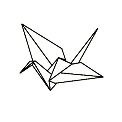 500x500 Huplue Geometric Paper Crane Wall Sticker Wall Decals For Kids