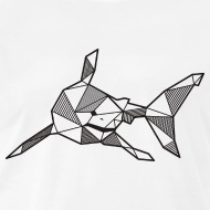 190x190 Shark Geometric Fish Gift Idea Animal Wild Sea Men's Premium T